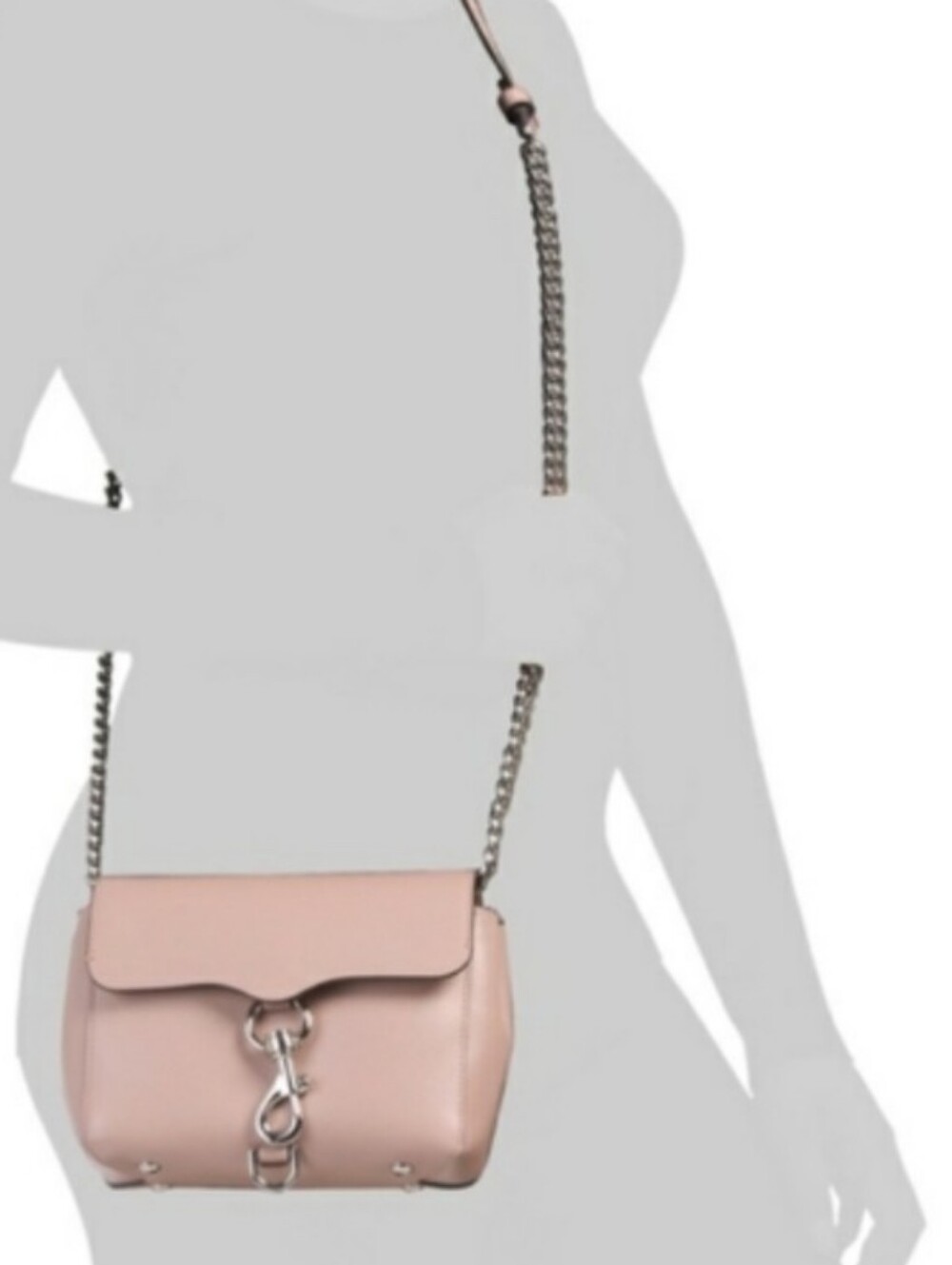 Rebecca Minkoff Pink Peony Stella Leather Compact Crossbody Bag